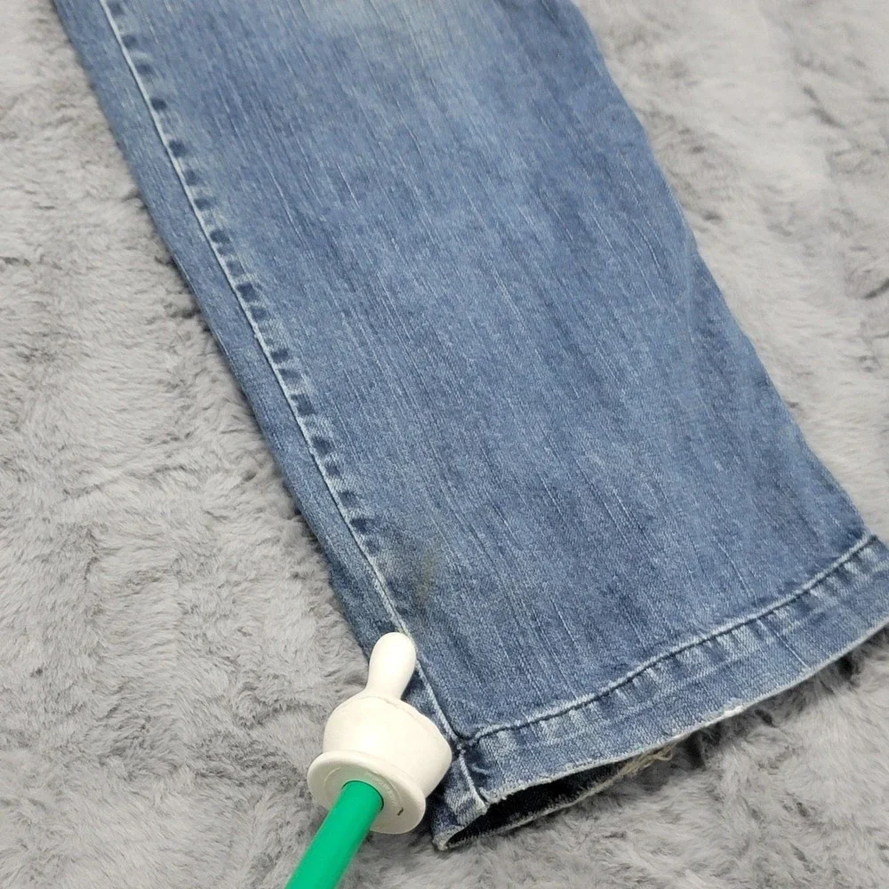 Diesel Jeans Mens 32x33‎ Blue Straight Distressed Motor Club Patch Biker Y2K